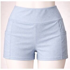 IBKUL Womens IceFil Shorty Shorts M Blue Tennis Golf UPF Cooling Pockets